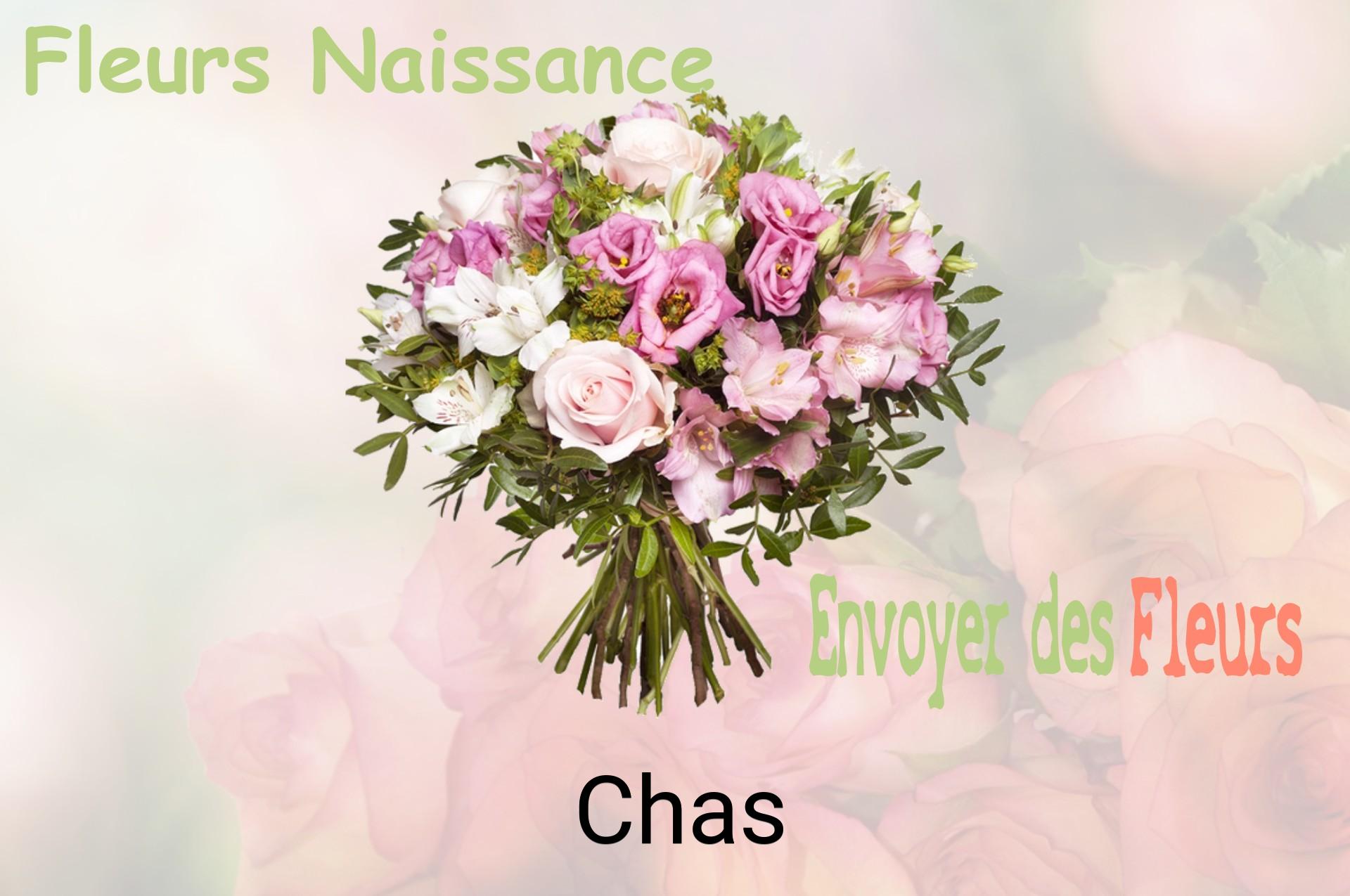 Bouquet de fleurs de naissance livré à Chas